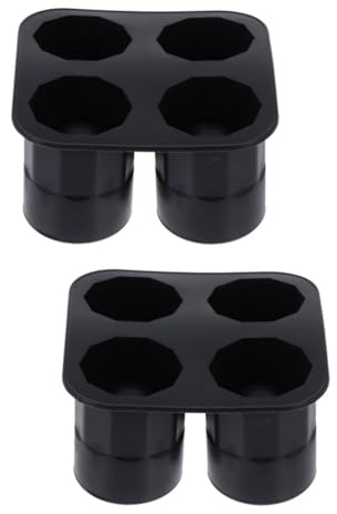 SEWACC 2 Pièces 4 Verre À Vin Tasse Cylindrique Whisky Glaçons Pratique Tasse À Vin Gâteau Pops Tasse Pratique Vin 4 Trous Esprit Noir