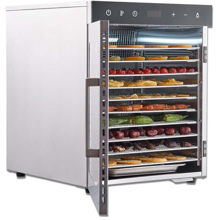 Eastnmythet Dehydrators for Jerky Fruit Vegetables Meat Beef, 8/10 Trays Food Dehydrator, 800W Electric Food Dryer with 30-90℃ Temp Control & Digital Timer,8 Trays