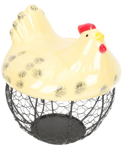 PRETYZOOM Cesta para El Hogar Cesta de Almacenamiento con Forma de Gallina Cesta de Cocina de Gran Capacidad