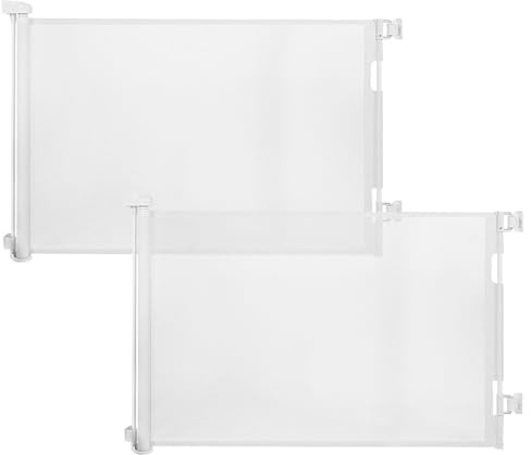 derimkcoa 2 Pack Treppenschutzgitter Ausziehbar für Babys, 0-140 cm Baby Absperrgitter Türschutzgitter Treppenschutzrollo,Tierschutzgitter Geeignet für Treppen/Türen/Innen & Außen (Weiß)