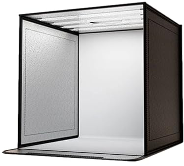 Scatola fotografica con,Scatola fotografica di prodotti,Illuminazione Cabina di Sfondo pieghevole a intensità variabile | per servizio fotografico 44x44CM per gioielli,