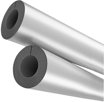 16 22 40 Mm Rohrisolierung Außen-Wasserrohr-Isolierrohr Selbstklebende Feuerfeste Schaumstoffschlauch Aluminiumfolien Für Heißes Kaltes Wasser Hitze Klimaanlagen-Isolierrohr(43mm x 30mm x95cm)