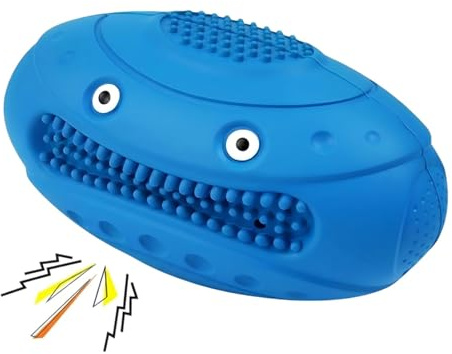 JNEYVIC Giocattolo da Masticare per Cani, Giocattoli per Cani con Squeaker&Gioco Interattivo Giochi per Cane Resistenti per Masticatori Aggressivi Pallina di Gomma Naturale per Cane di Piccola Media