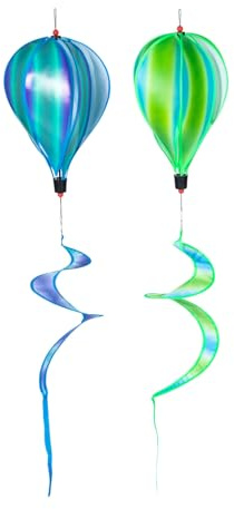 GALPADA 2pièces Décorations Montgolfières Spirale Suspensions pour Jardin Extérieur Girouettes Forme De Ballons Pendentifs Décoratifs à Suspendre