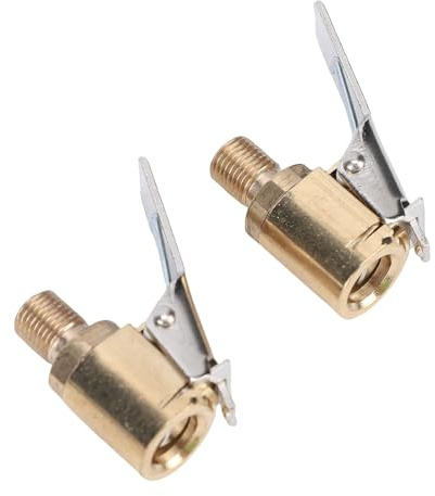Fafeims Luftspannfutter für Reifen, 2-teiliger Messing-Inflator-Adapter mit Klemme Zum Aufpumpen von Autoreifen und Luftkompressor