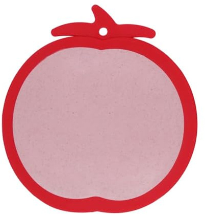 Juego de tablas de cortar con forma divertida, 4 piezas de accesorios de cocina y barbacoa con diseños de tomate, pimiento, limón, apto para lavavajillas y cuchillos, plástico para carne, verduras