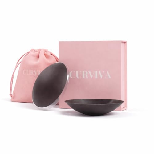 CURVIVA Pezoneras sin Pegamento - Pezoneras Silicona Sin Adhesivo Talla M Tono Chocolate. Cubre Pezones Invisibles, Resistentes y Reutilizables. Ideales para Vestidos sin Sujetador y Ropa Ajustada