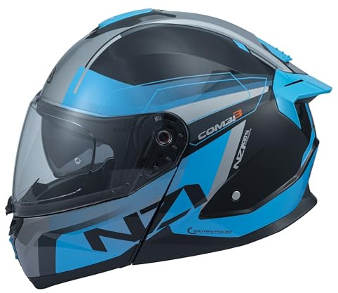 NZI Combi 3 Duo Daily Antra&Black&Blue Casco Modular para Motocicleta