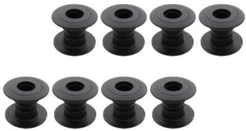 MAGICLULU 8 Pezzi Boccole per Aste Biliardino Nere Supporti Rod Foosball per Calciobalilla da Tavolo Facili da Installare con Design Vite Accessori Professionali per Gioco Calcetto Tavolo