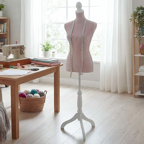 Mendler Schneiderpuppe HWC-F20 Kunststoff Holz Torso, weiblich - rosa | Kleider-/Schaufensterpuppe, FSC®-Zertifiziert