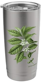 Coffea Arabica Botanical Coffee Lover Plant Art Stainless Steel Insulated Tumbler