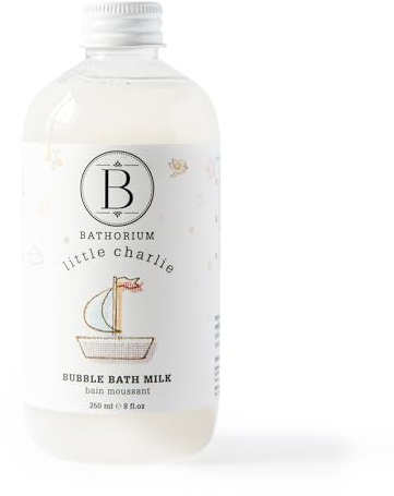 Bathorium Little Charlie Bubble Bath Milk, Gentle & Nourishing for Babies, Enriched with Coconut Milk & Oatmeal, Safe for Sensitive Skin, 8 fl.oz