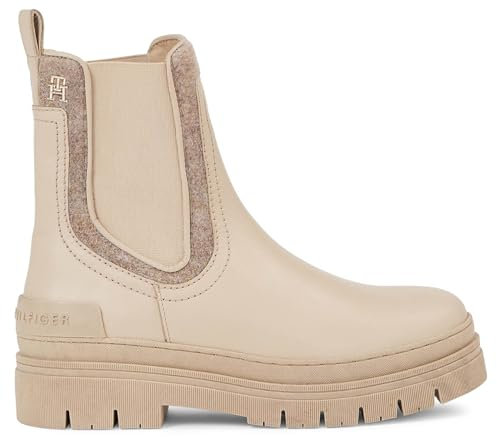 Tommy Hilfiger Damen Feminine Felt Chelsea Bootie Boots, Merino, 39 EU
