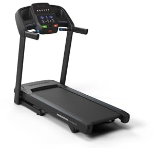 Horizon Fitness T101 Folding Treadmill for Home - Portable Walking and Running Machine w/Bluetooth Connectivity - Foldable Treadmill with Incline - Home Exercise Equipment - 140 x 50 cm Deck