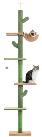 Der KratzKaktus Kletter-Pfahl - Robuster Katzenkratzbaum in Kaktus-Optik - Ideal für aktive Katzen jeder Größe - Ultimativer Schutz für Deine Möbel und endloser Kletterspaß für Katzen