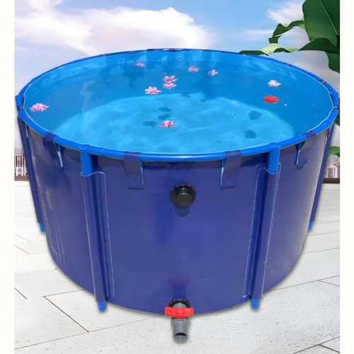 Piscina di stoccaggio dell'Acqua, Piscina in Tela di PVC Fuori Terra, Piscina Circolare Ispessita, Grande Piscina con Struttura Pieghevole, laghetto per Acquario, per Serbatoio di stoccaggio