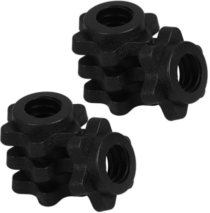 SUPVOX 8pcs Barbell Clip Nut Spinlock Collar Barbell Bar Screw Clamp for Dumbbell Fitness Training for Home Gym Equipment