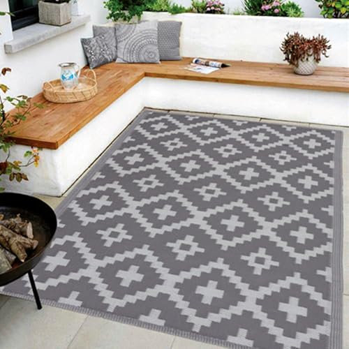 Bestlivings Alfombra de exterior resistente a la intemperie y a los rayos UV (160 x 230 cm/étnico) alfombra de plástico para jardín, balcón, terraza – alfombra de exterior