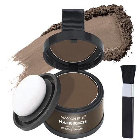 Maycheer Hairline Powder for Women, Root Touch Up Powder, Maycheer Hair Shadow Powders, Magic Root Cover Up, Hairs Rich Shading Powders (Dark Brown)