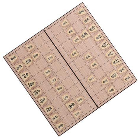 NOLITOY Japanisches Schachspiel Magnetisch Klappbar Faltschachbrett für Erwachsene und Kinder Reisespiel für Familien und Strategisches Denktraining