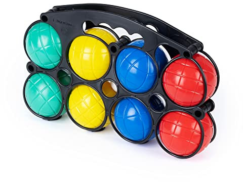 Hillington Colourful Plastic Boules Water Age 3+ Filled French Pétanque Bowls Fun Garden Game Set For All Ages and Skills