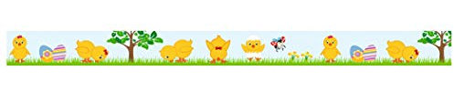 Ursus 59050085 - Masking Tape, Küken, Klebeband aus Papier, ca. 15 mm x 10 m, einseitig bedruckt, lösungsmittel und säurefrei, ideal für Scrapbooking