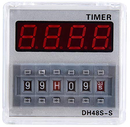 Temporizador, Relé Tiempo de Retardo Programable 0.1S-99H 8-Pin DH48S-S 12V / 24V / 380V(12VAC/DC)
