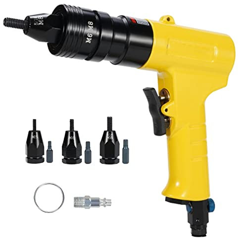 Blindniet-Pistole Pneumatisches Nietwerkzeug Nietzange Riveter Industriell Druckluft Nietmutternzange Umkehrbar Nietmaschine Nietpistole Mit M3 M4 M5 M6 M8 M10 Kopf,803