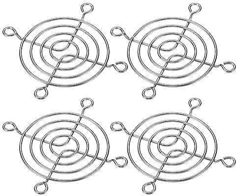 PATIKIL 60mm Fan Finger Grill, 4 Pack 304 Stainless Steel Grill Protector Guard Fan Protective Cover for 60x60mm Fans for Equipment Computer DIY, Silver