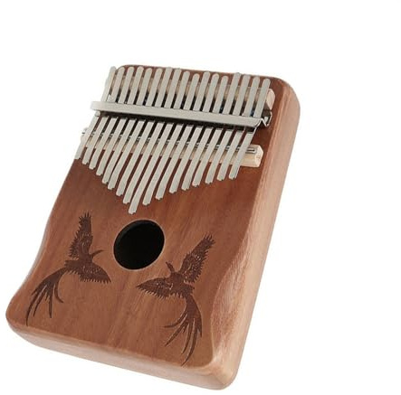 Massivholz-Kalimba-Daumenklavier Mit 17 Tasten, Musikinstrumenten-Set Mit Tragbarer Tuner-Hammer-Tasche Kalimba Musikinstrument