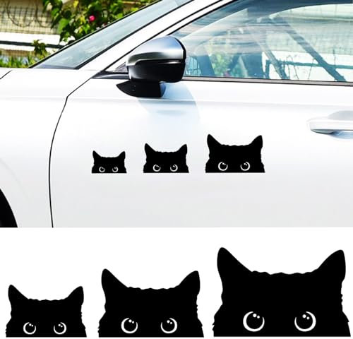 Lustige Katze Auto Aufkleber und Aufkleber 3pcs, nette Auto Aufkleber Stoßstange Aufkleber für Autos Motorrad Fenster Tür