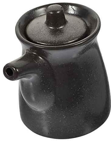 PRETYZOOM Pot à Condiments Japonerie en Céramique Noir pour Assaisonnement | Finition Noire, Style Japonerie, Usage Table Cuisine, Limite la Contamination des Saveurs