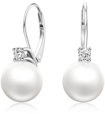 Damen Ohrringe Kristall Perlen Infinity Kollektion | Ohrring Kollektion mit Kristallen, Perlen und Infinity Design, Geschenk für Frauen und besondere Anlässe