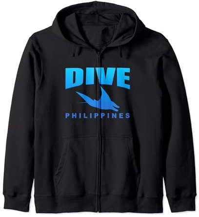 Tauchen auf den Philippinen, Tauchen auf den Philippinen (Blau) Kapuzenjacke