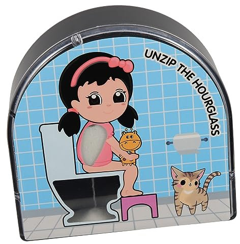 SHOWERORO 5-Minuten Sanduhr Timer Aus Robustem Kunststoff Badezimmer Toiletten Timer Mit 360° Drehfunktion Kindersanduhr Für Gesunden Toilettengang