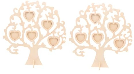 Cabilock 2stücke Bilderrahmen Für Junge Mädchen Teiliges Aus Umweltfreundlichem Sperrholz Für Kreative Bastelprojekte Präsentation Von Kinderkunstwerken Einfach Zu Dekorieren Und