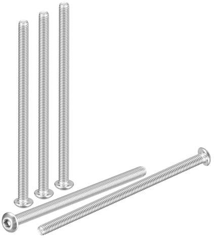 DTGN M3-0.5x50mm Linsenkopfschrauben mit Innensechskant - 60er Pack - Gut für Rennrad, Mountainbike, Auto, Motorrad - 304 Edelstahl weiß lackiert - Sechskant-Antriebsbefestigungen