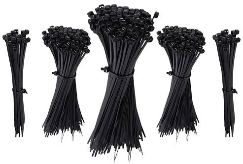 Ara India Black Cable Ties, 100mm x 2.5mm Pack of 50, 4” inch (10cm), Premium Nylon Zip Ties, Secure Self-Locking Mechanism, for Indoor, Outdoor, Garden, DIY, Home, Office.