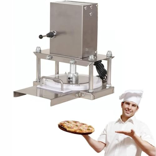 FHSLKXIM Electric Pizza Dough Press Machine,22Cm Commercial Dough Roller Sheeter Pastry,Stainless Steel Tortilla Press Machine For Pressing Pizza