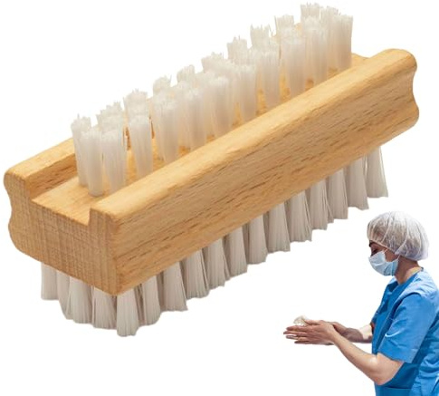 Nagelbürste Zur Reinigung Der Fingernägel, Holzbürste Zur Nagelpflege, Reiniger Mit Anti-Rutsch Griff Natürliche Borsten Für Haushalt Reise Damen Herren Salon