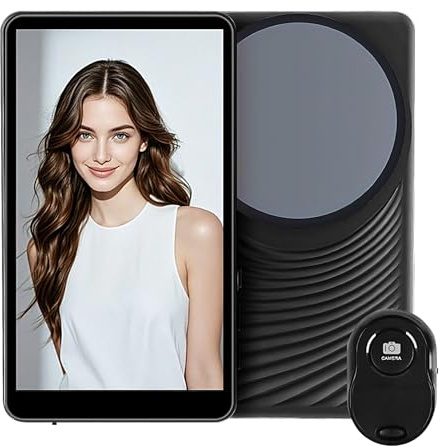 Smartphone Vlog Selfie Monitor Pantalla,Wireless Remote Disparador Espejo para Cámara Trasera | Accesorios para Smartphone Portátil para Grabación en Casa, Exterior, Interior y Viajes