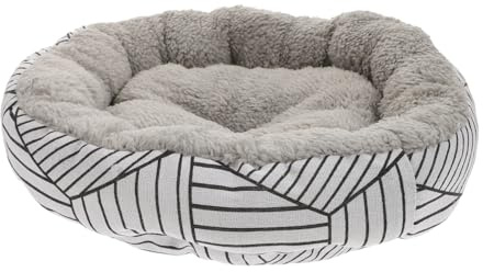 Mobestech Lamb Fleece Pet Kennel Bed Mat for Dogs and Cats Wear-resistant Warm Nest Cushion Cozy Indoor Sleeping Pad for Puppies and Teacup Breeds Household Pet Bed with Soft Canvas Cover
