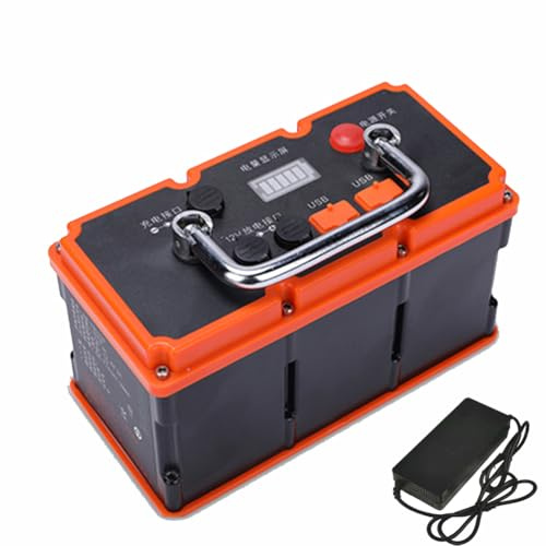 JHKJ 12V 30Ah 40Ah 50Ah 59Ah Rechargeable Lithium Li-ion Portable Battery Pack 12 Volt Power Bank for Raft Fishing LED Strip Lights,12V,59Ah