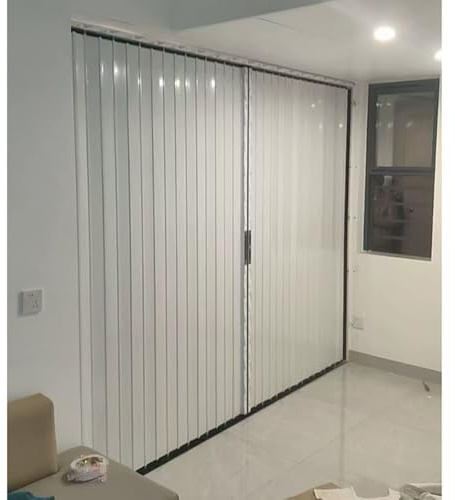 CHZDPP Puertas abatibles Puertas Plegables telescópicas para pasillos, dormitorios y cocinas. Puerta corredera de Aluminio para lavaderos Que Ahorra Espacio. Color y tamaño Personalizables