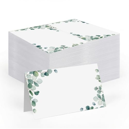 YIPFEN 50 cartes de table élégantes pour mariage, anniversaire, baptême, communion, confirmation et autres célébrations - cartes de nom à personnaliser pour décoration de table
