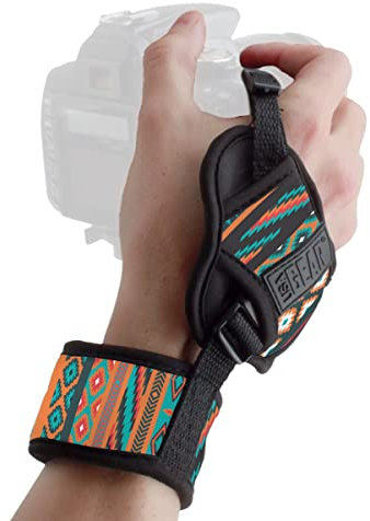 USA Gear Empuñadura de Muñeca Correa Camara Reflex con Placa de Metal - Compatible con Canon,Nikon,Sony,Pentax y Muchas más. Diseño Azteca