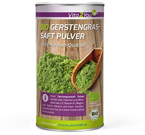 Bio Gerstengrassaft Pulver 200g - 100% Rohkost Qualität - echtes Gerstengras Saftpulver gemahlen - Premium Qualität