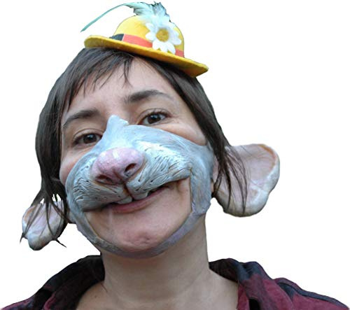 Maskworld Ratten Maske aus Latex – Tiermaske Prinzessin Yersinia - ideal für Halloween, Karneval & Motto-Party