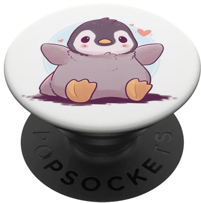 PopSockets Nettes Kawaii Pinguin Geschenk für Mädchen lieben Pinguine PopSockets PopGrip: Ausziehbarer Sockel und Griff für Handys/Tablets mit Tauschbarem Top
