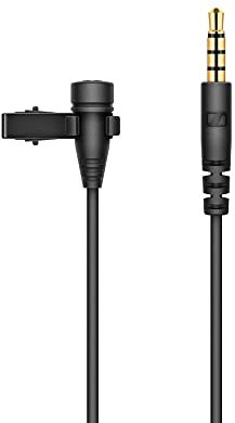 Sennheiser XS Lav Mobile Omnidirectional Clip-On Lavalier Microphone | with 3.5mm TRRS Connector & 2m Cable | for Recording Interviews, Vlogs & Podcasts | Black (509260)